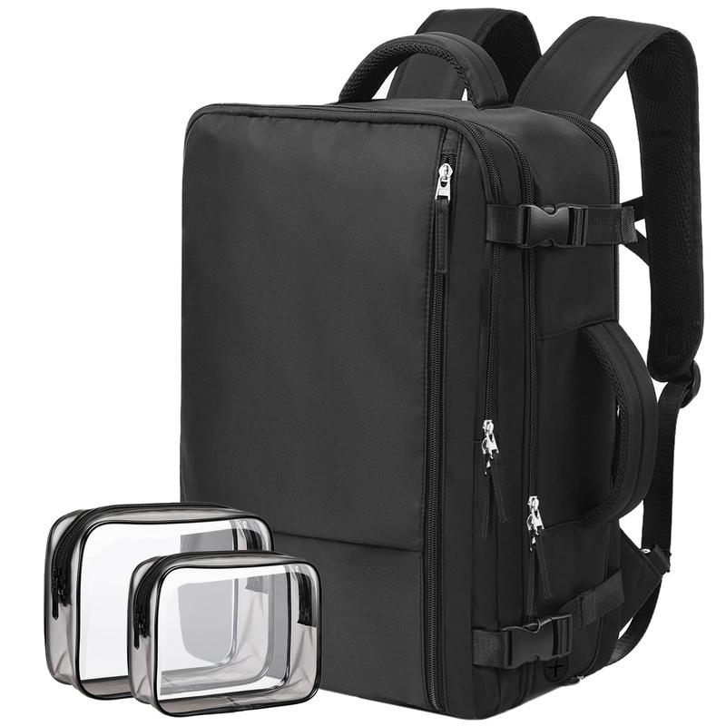 [Black Friday&Cyber Monday]Extra Large Friendly Carry-On Travel Backpack with 2 toiletry bags and Laptop Compartment - Personal Item, Airline Approved Travel Bag for Hiking, Overnight and Weekend Trips，40L Carry-on Backpack