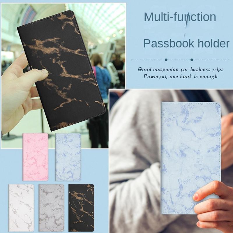 Marble Pattern Car Registration Document Holder, Multi-functional Car Document Holder, Universal Car Interior Accessories for Men & Women