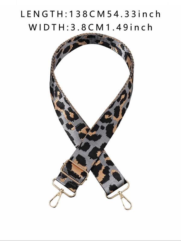 Fashion Leopard Pattern Shoulder Strap, Adjustable Multi-functional Bag Strap, Bag Accessories for Women & Men