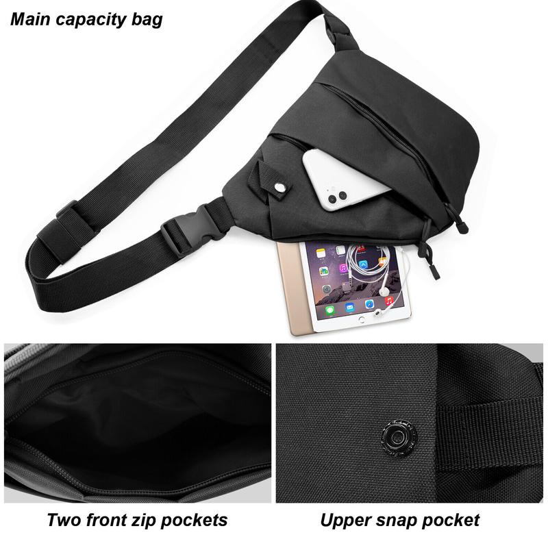 Anti Theft Crossbody Bag, Sling Chest Bags for Women Men, Shoulder Bag Anti-theft Design for Travel, Sport, Work