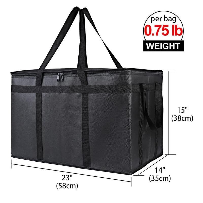 Large Capacity Insulated Bag with Handle, 1 Count Portable Food Insulated Bag, Large Capacity Aluminum Foil Bag, Cooking Tool Accessories