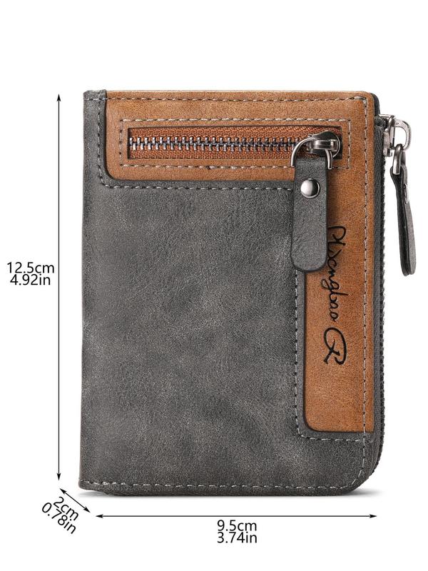 Men's Business Fashion Zipper Wallet, 2024 New Style Multi Card Slot Multi Functional Wallet, Casual Trendy Versatile High-quality Daily Wallet for Men