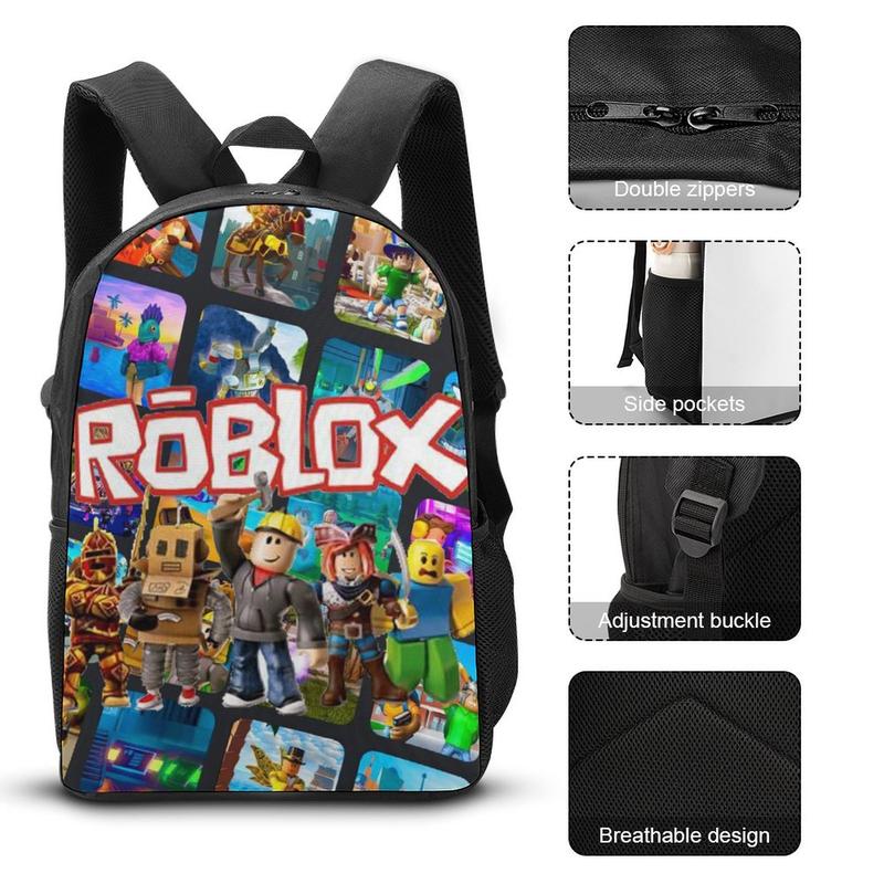 Game peripheral book bag, ROBLOX game enthusiasts book bag travel bag, casual backpacks