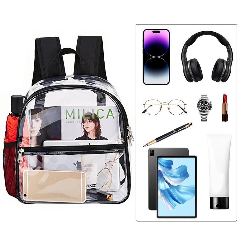 Clear Backpack, Portable Large Capacity Simple Backpack, Student School Sports Storage Outdoor Travel Bag, Large Capacity Organizer