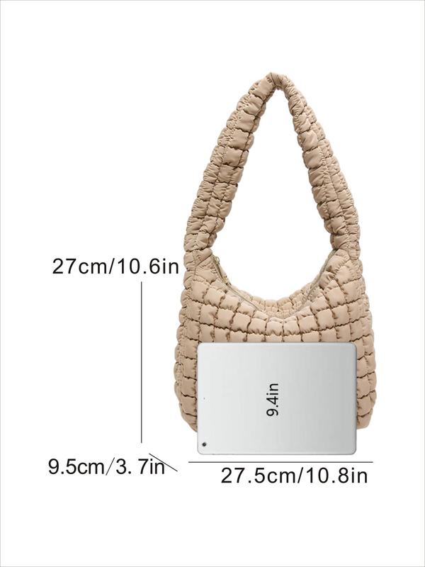 Women's Solid Color Cloud Design Bag, Fashionable Large Capacity Shoulder Bag for Daily Used, Casual Trendy Versatile High-quality Daily Commuting Bag