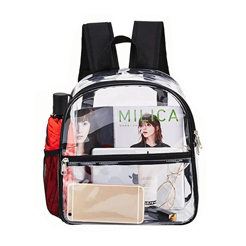 Clear Backpack, Portable Large Capacity Simple Backpack, Student School Sports Storage Outdoor Travel Bag, Large Capacity Organizer