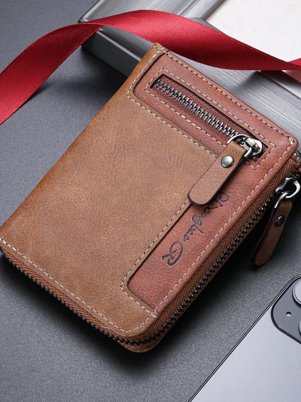 Men's Business Fashion Zipper Wallet, 2024 New Style Multi Card Slot Multi Functional Wallet, Casual Trendy Versatile High-quality Daily Wallet for Men