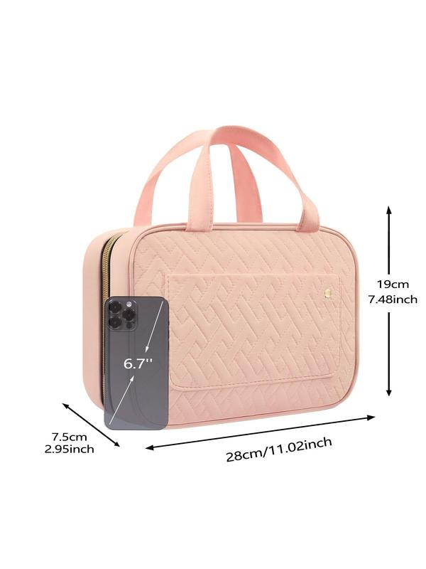 Solid Color Toiletry Bag, with Hanging Design, Waterproof Makeup Bag, Travel Storage Bag, Cosmetic Organizer, Suitable for Outdoor Travel, Camping Accessories, Shampoo, Toiletries