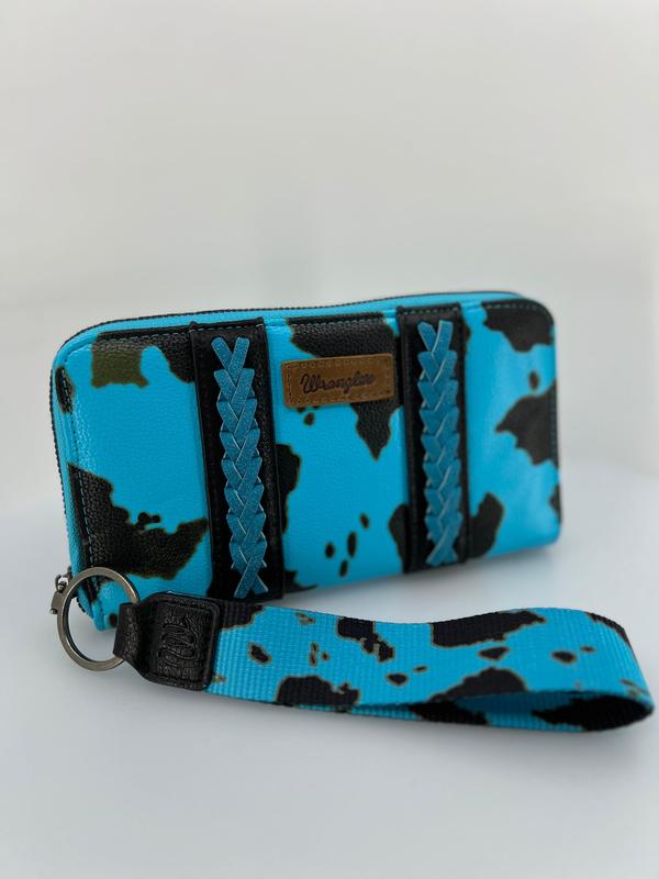 Wrangler Cow Print Wristlet Wallet