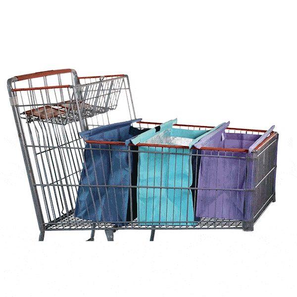 Lotus Trolley Bag - WIDE Club Cart for Grocery Shopping Reusable Large