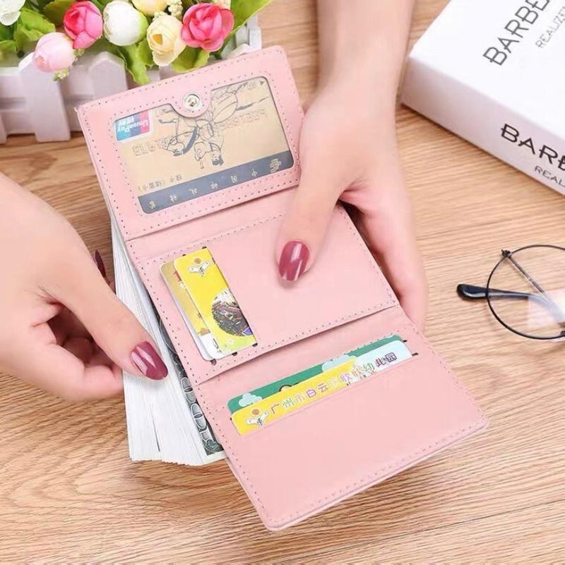 Snap Closure Trifold Wallet for Women Kiss-lock Clutch Credit Cards Holder Coin Purse