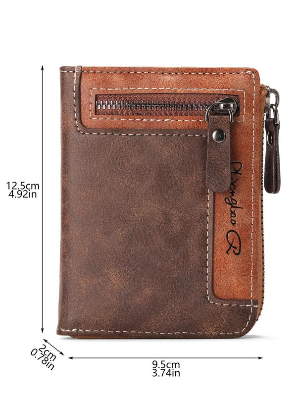 Men's Business Fashion Zipper Wallet, 2024 New Style Multi Card Slot Multi Functional Wallet, Casual Trendy Versatile High-quality Daily Wallet for Men