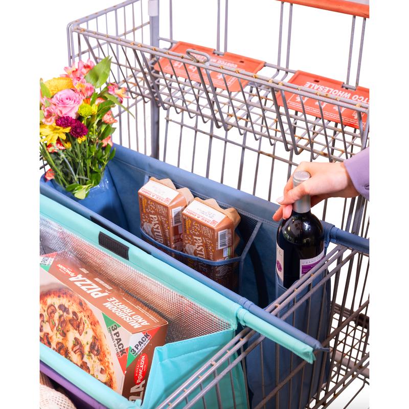 Lotus Trolley Bag - WIDE Club Cart for Grocery Shopping Reusable Large