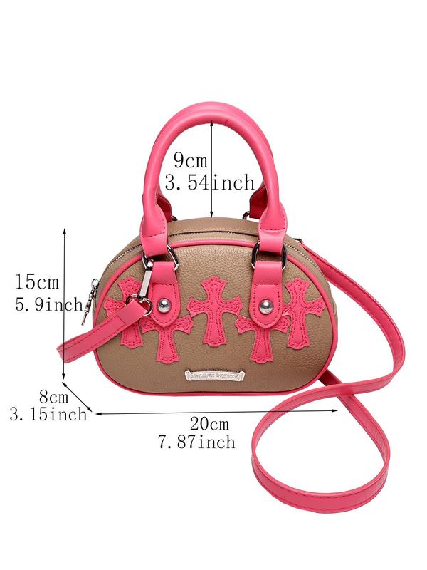 Women's Cute Y2K Handbag & Crossbody Bag As Gift, Trendy Summer Bag Set, Retro Large Capacity Handbag, Chic All-match Commuter Handbag & Crossbody Bag for Summer Daily Use