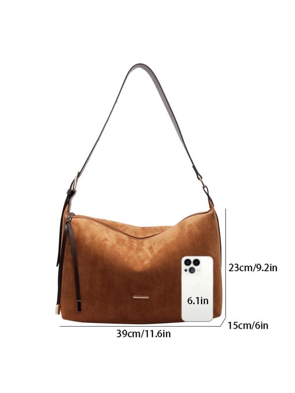 Women's Fashionable Draped Design Tote Bag, Casual Versatile Shoulder Bag for Daily Used, Trendy High-quality Daily Commuting Bag