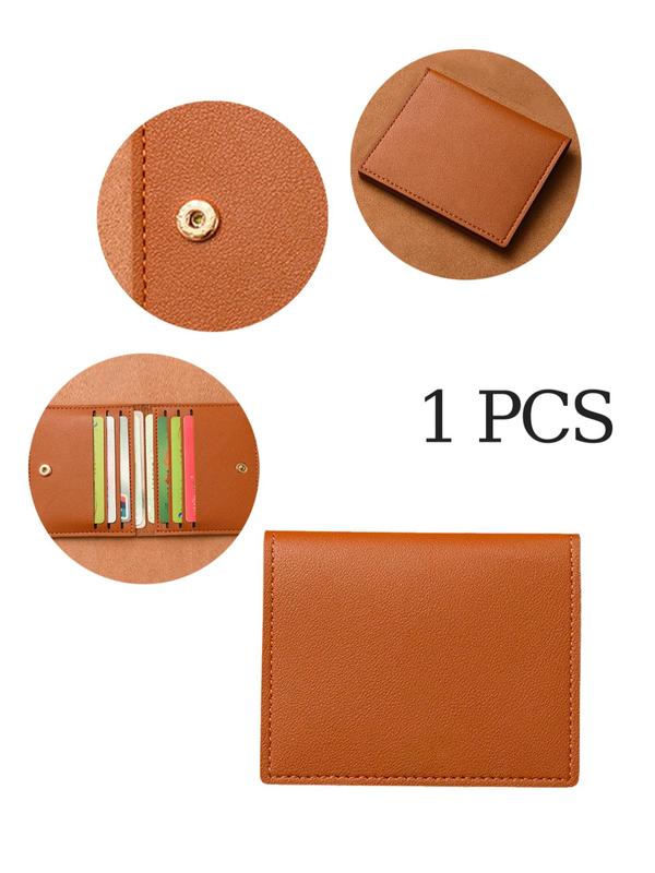 Men's Business Minimalist PU Leather Card Holder, Trendy Multiple Slots Wallet, Versatile Wallet & Card Holder for Work & Daily Use