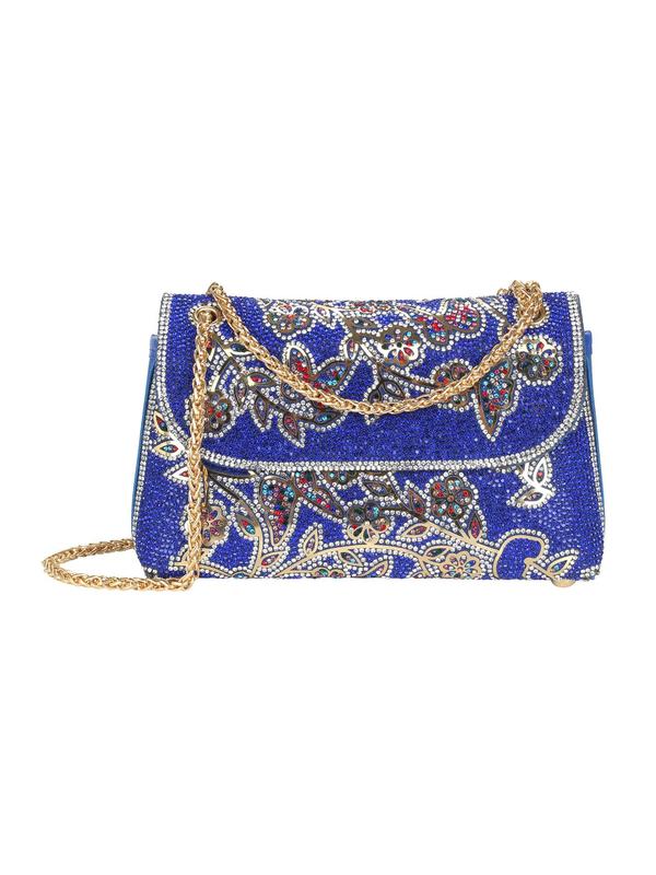 Women's Elegant Rhinestone Decor Evening Bag, Exquisite Butterfly & Floral Pattern Crossbody Bag with Chain Strap, Fashionable Bag for Banquet & Wedding Party