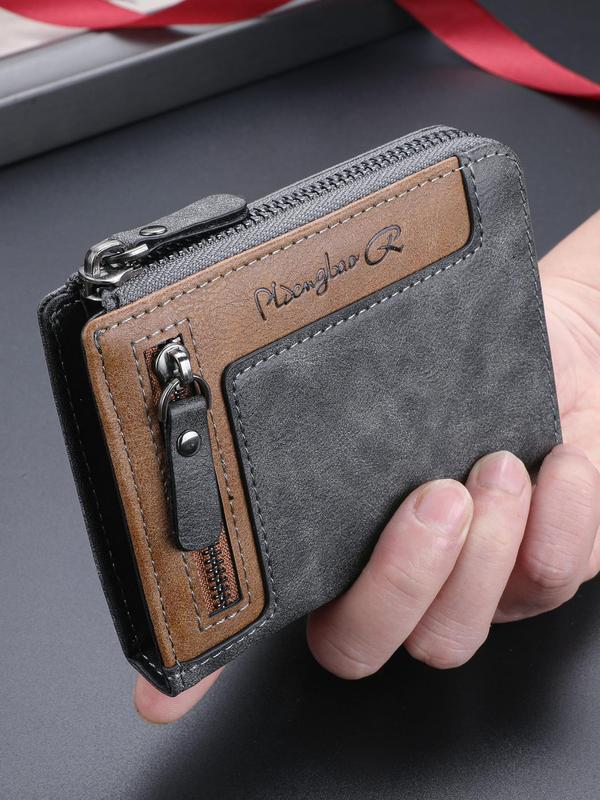 Men's Business Fashion Zipper Wallet, 2024 New Style Multi Card Slot Multi Functional Wallet, Casual Trendy Versatile High-quality Daily Wallet for Men