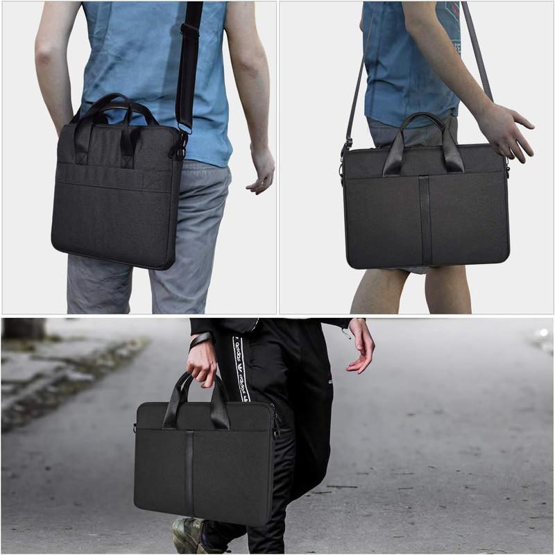 14 - 17 Inch Waterproof Laptop Sleeve Shoulder Bag for Men Women Briefcase