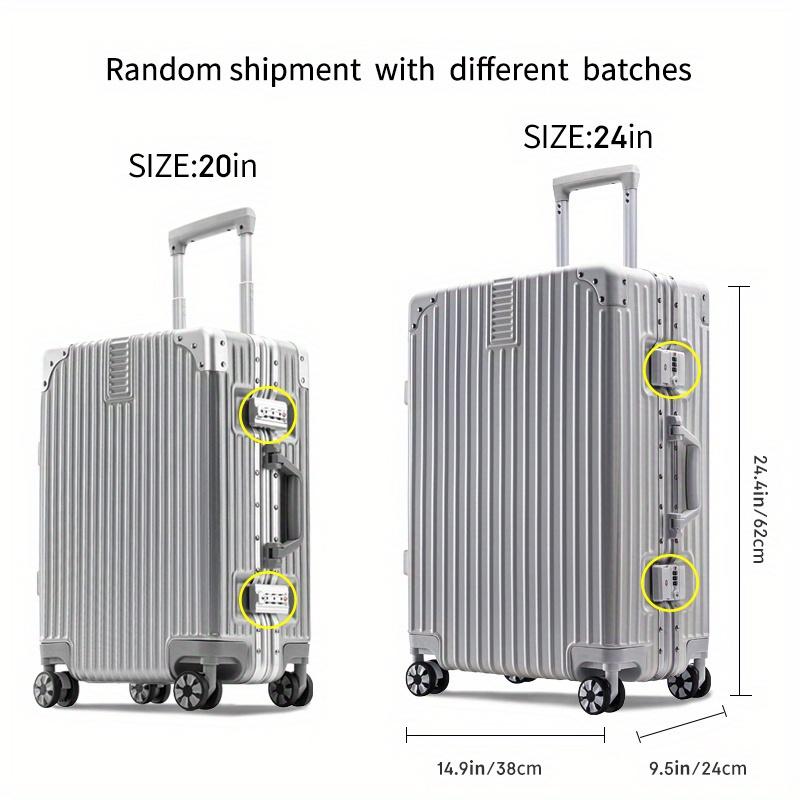 2024 Travel Case - Durable Hard Shell, Stylish Striped Design, Convenient Carry On, Smooth Universal Wheel, Sturdy Aluminum Frame, Spacious Trolley Case with Secure Password Protection - High-quality Luggage Suitcase for Frequent Travelers