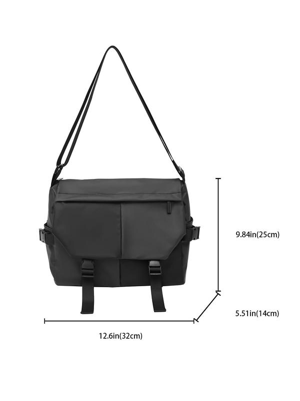 Large Capacity Multi-pocket Shoulder Bag, Casual Solid Color Crossbody Bag for Men, Simple Casual Multi-functional Commuting Bag for Daily Used