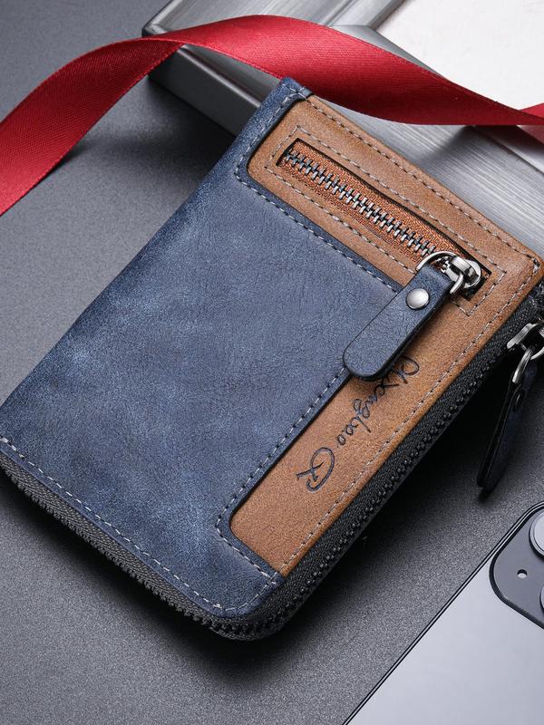 Men's Business Fashion Zipper Wallet, 2024 New Style Multi Card Slot Multi Functional Wallet, Casual Trendy Versatile High-quality Daily Wallet for Men