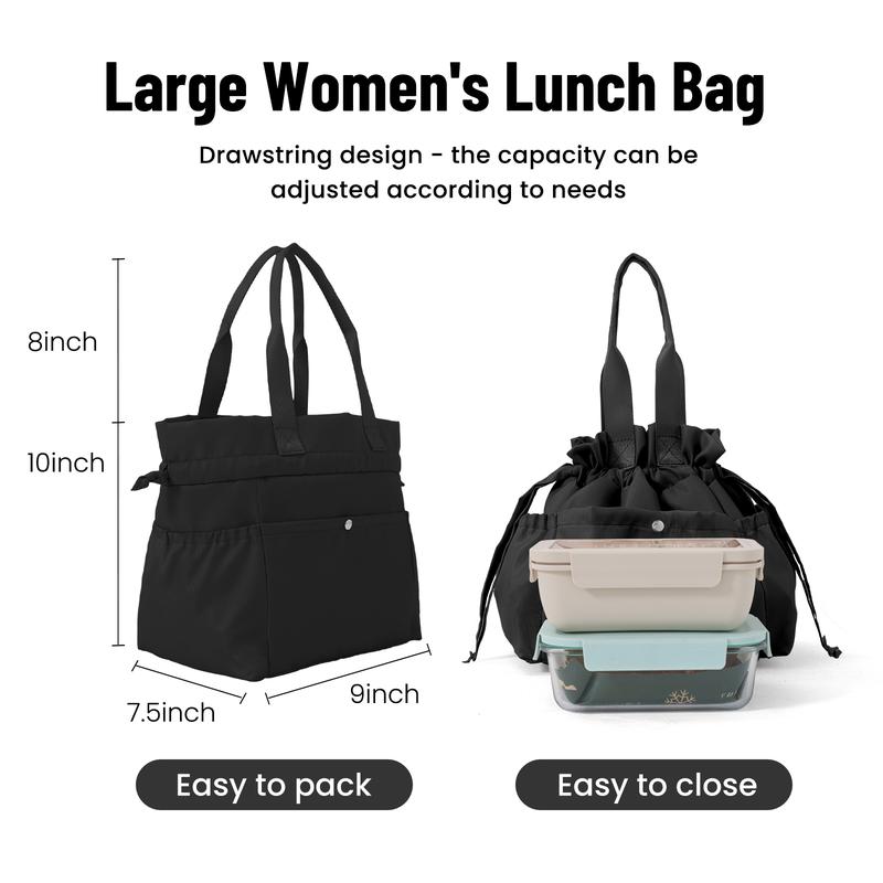 Lunch Bag Women Reusable Insulated Lunch Bag Stain-Resistant, Large Capacity Lunch box for Women Perfect for Office reusable lunch