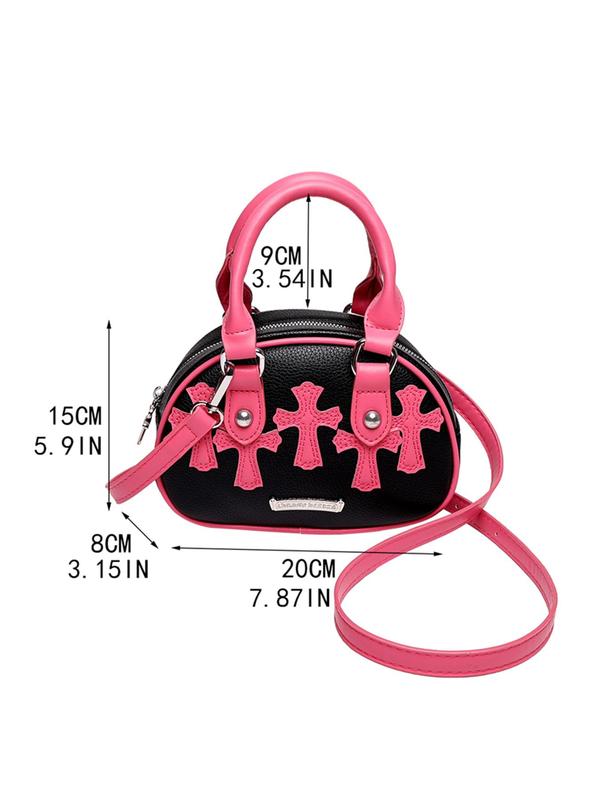 Women's Cute Y2K Handbag & Crossbody Bag As Gift, Trendy Summer Bag Set, Retro Large Capacity Handbag, Chic All-match Commuter Handbag & Crossbody Bag for Summer Daily Use