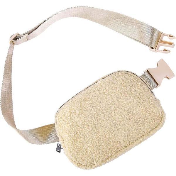 Aili's Corner Lola Boucle Sherpa Sling Belt Bag