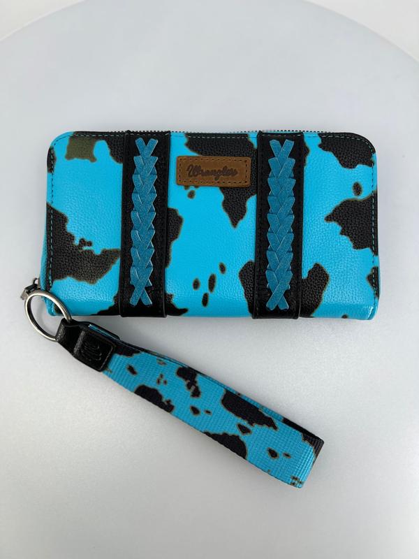 Wrangler Cow Print Wristlet Wallet