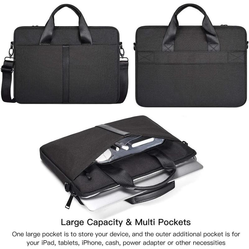 14 - 17 Inch Waterproof Laptop Sleeve Shoulder Bag for Men Women Briefcase