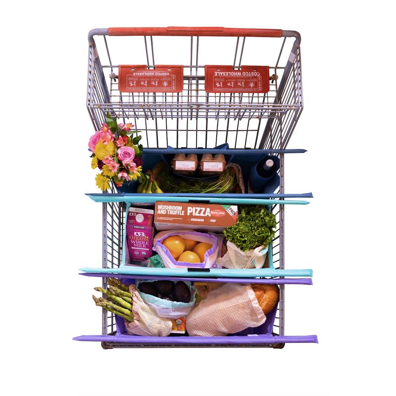Lotus Trolley Bag - WIDE Club Cart for Grocery Shopping Reusable Large