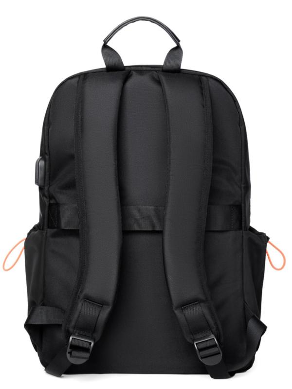 Casual Oxford Backpack, Men's Waterproof Zipper Backpack, USB Charging Large Capacity Backpack