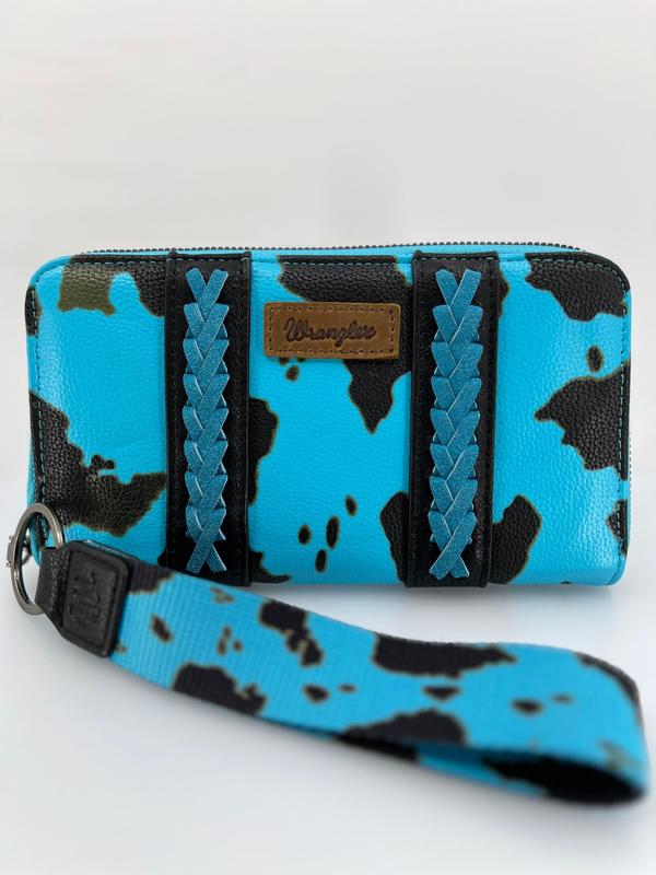 Wrangler Cow Print Wristlet Wallet