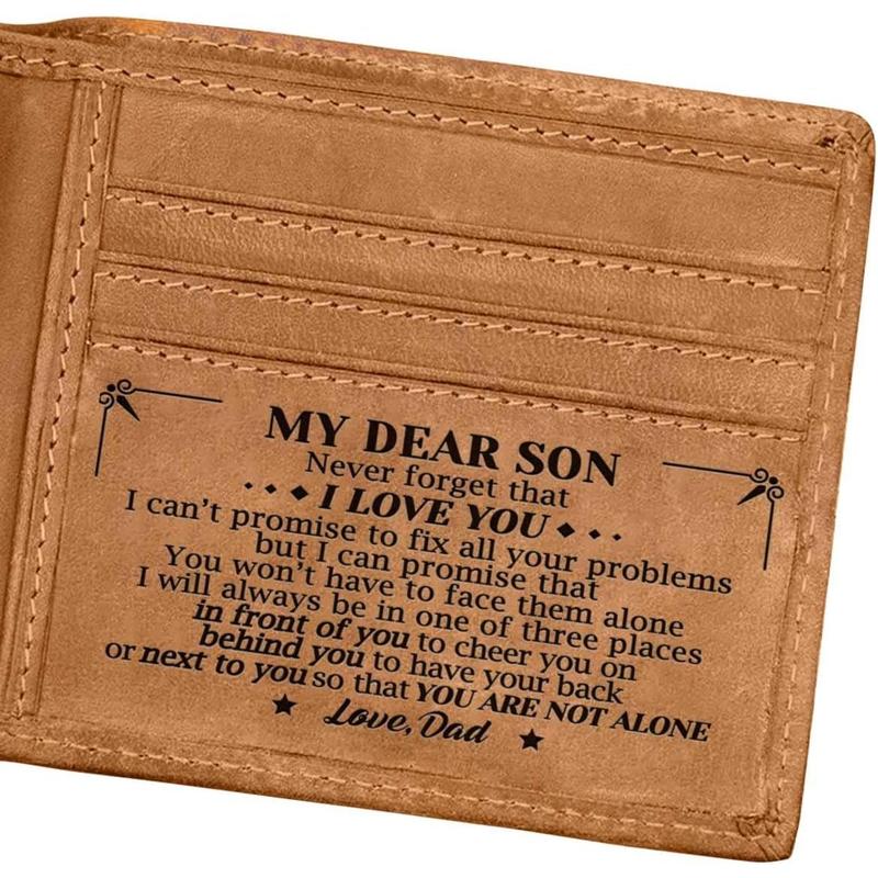 Christmas Birthday Gifts For Men, Dad To Son Wallet, Anniversary Graduation Gifts For Son From Dad Papa, Men Gift Ideas, Mens Wallets, Mens Wallets Leather, Leather Wallets For Men, Bifold Wallet