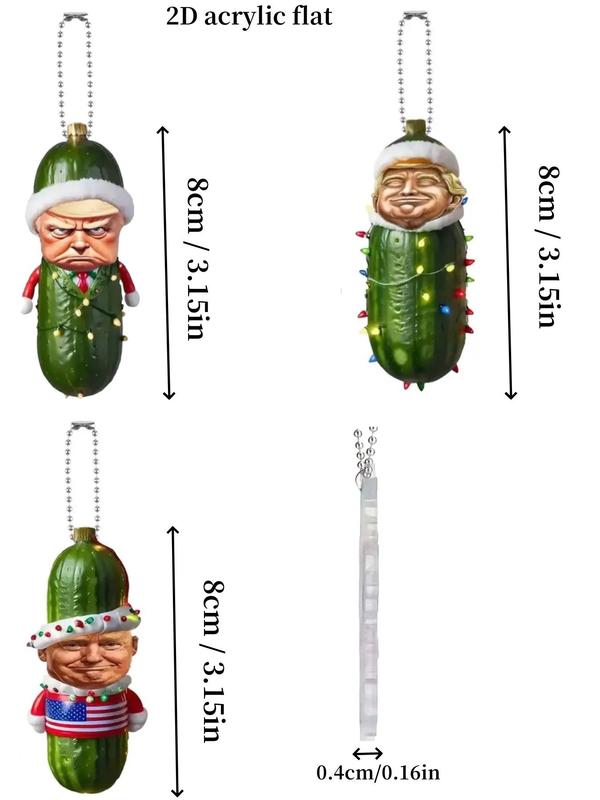 Cucumber Shaped Bag Charm, Creative Christmas Themed Bag Pendant, Bag Decoration for Home, Office, Backpack