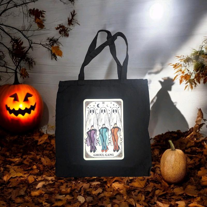 Spooky Girl Bundle - always includes tote or makeup bag, sticker pack, and keychain - Halloween themed bundles for adults.