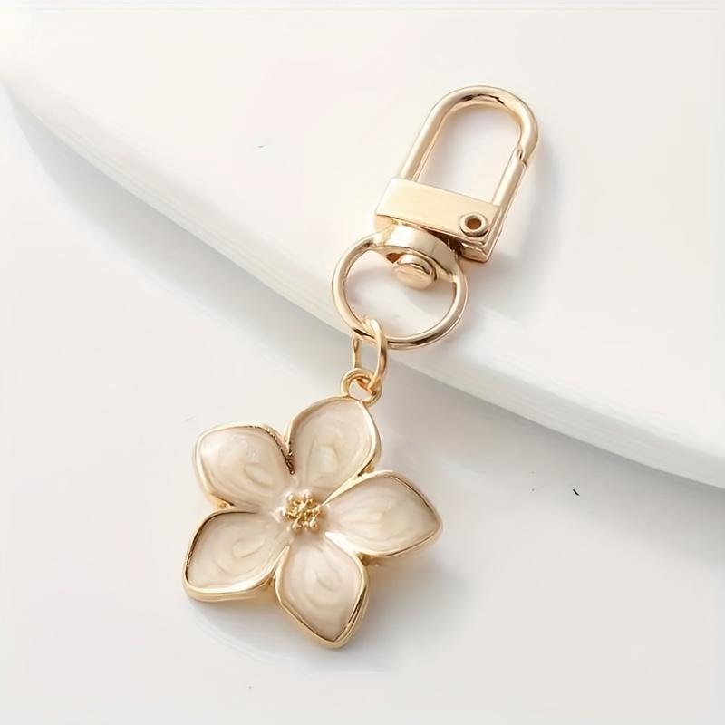 1pc Cute Flower Daisy Keychain Elegant Alloy Keyring Trendy Hanging Pendant Bag Charms For Women daily use