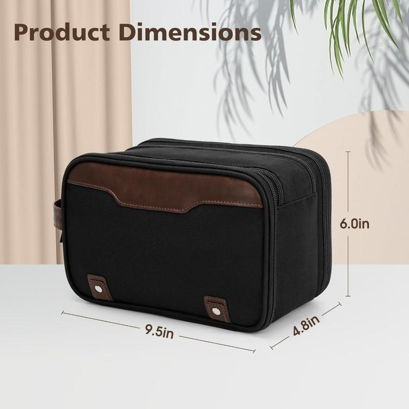 Toiletry Bag for Men,  Hanging Travel Toiletry Bag, Extra Organizer Bag Waterproof Travel Bag for Toiletries with PU Handle for Travel Business Trips Swim Camping