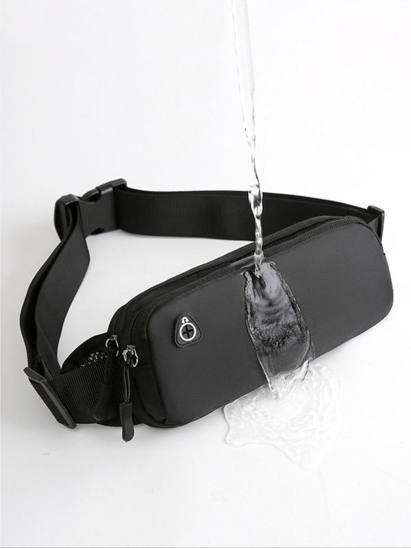Women's  Minimalist Solid Color Lightweight Fanny Pack, Casual Sporty Fanny Pack, Fashionable Waterproof Zipper Bum Bag for Running, Gym, Workout, Casual Sporty Phone Bag