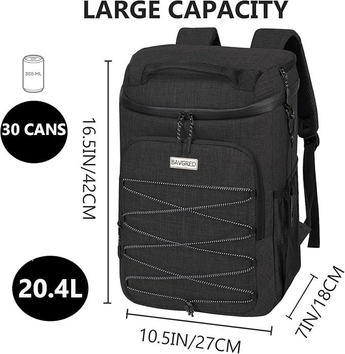 Refrigerated backpack, waterproof, thermally insulating, leak-proof, large capacity, multi-compartment, wear resistant, light weight, foldable carry-on refrigerated backpack