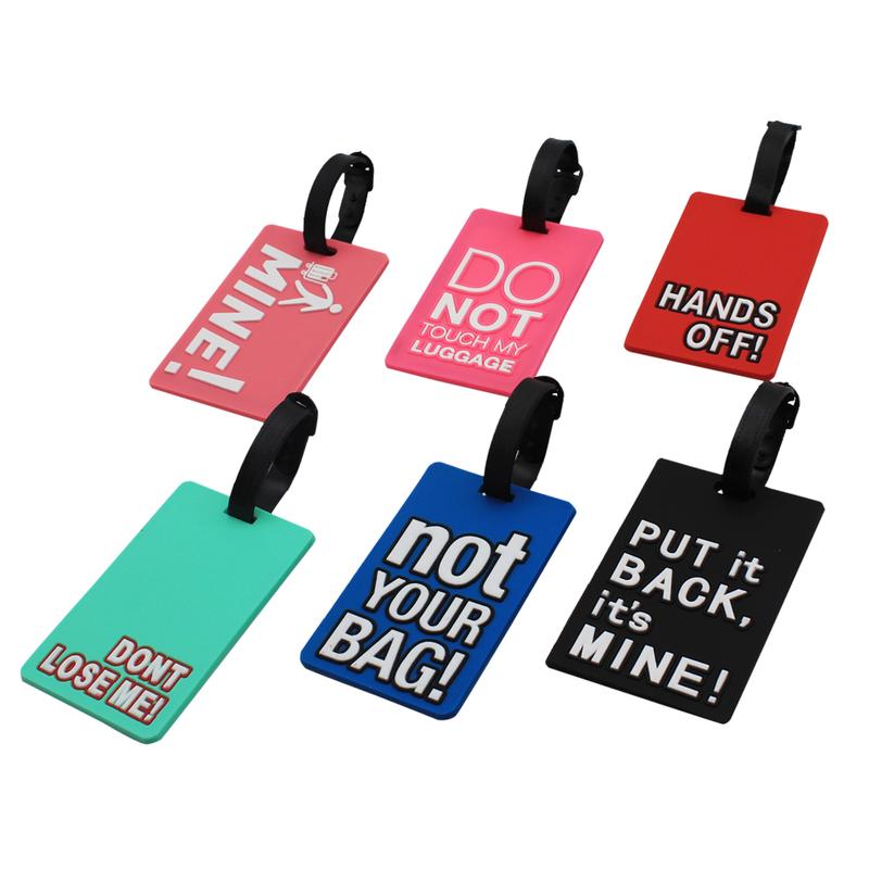 6-Pack Funny Luggage Tag Set, Personalized Travel Bag Tags Suitcase Identify Labels with Name ID Card Quickly to Spot Baggage