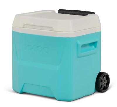 Igloo 16 QT Laguna Hard Sided Ice Chest Roller Cooler, Aqua Blue