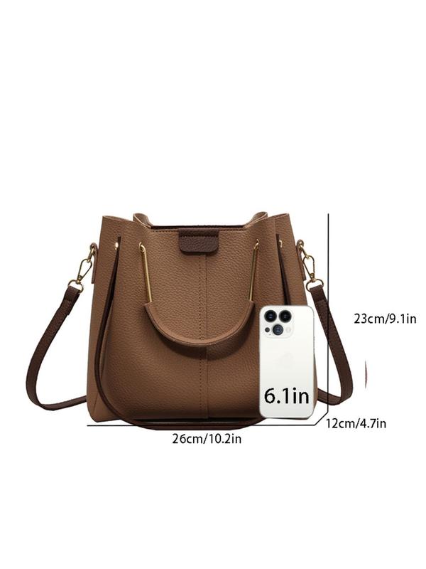 Women's Fashionable Solid Color Shoulder Bag, Casual Versatile Commuter Shoulder Bag, Trendy All-match Crossbody Bag for Daily Use