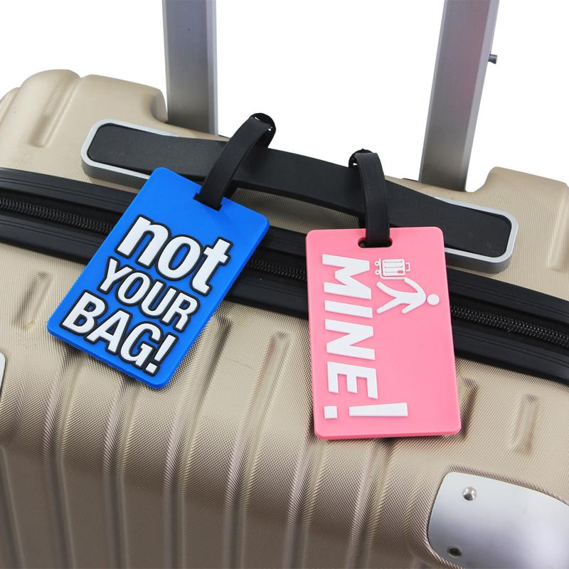 6-Pack Funny Luggage Tag Set, Personalized Travel Bag Tags Suitcase Identify Labels with Name ID Card Quickly to Spot Baggage