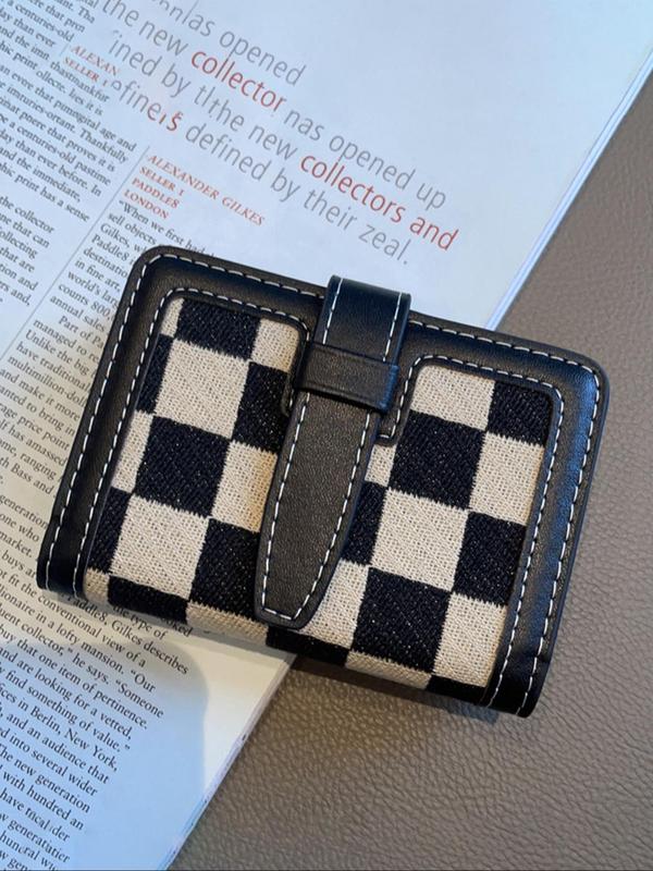 Checkerboard Pattern Card Holder, Casual Versatile Card Holder for Women, Trendy All-match & Exquisite Card Holder for Daily Use