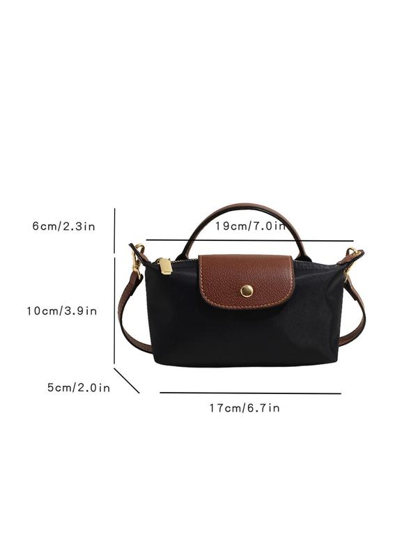 Women's Fashionable Plain Color Handbag, Casual Versatile Zipper Design Crossbody Bag with Detachable Adjustable Strap, Trendy All-match Commuter Bag for Daily Used