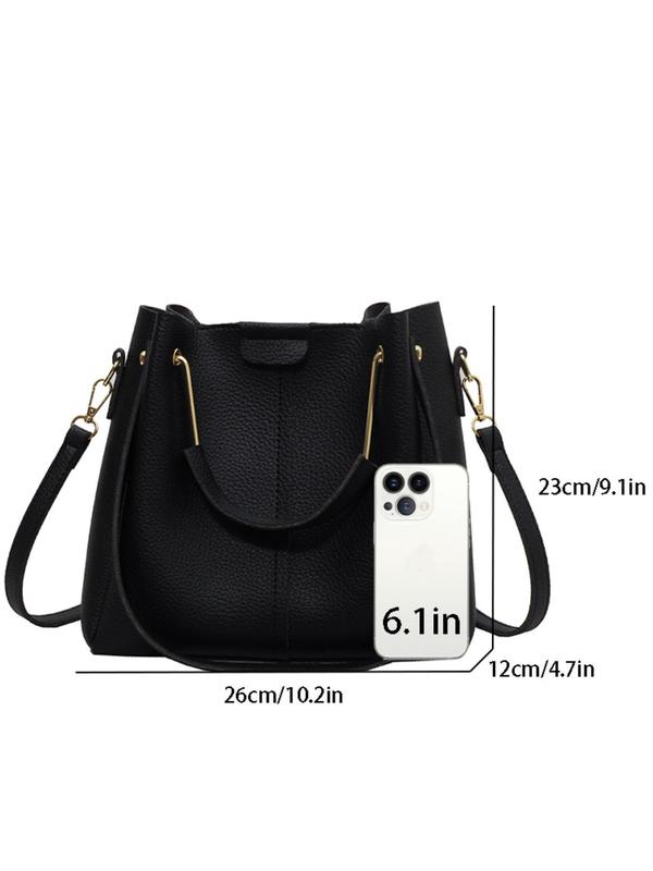 Women's Fashionable Solid Color Shoulder Bag, Casual Versatile Commuter Shoulder Bag, Trendy All-match Crossbody Bag for Daily Use