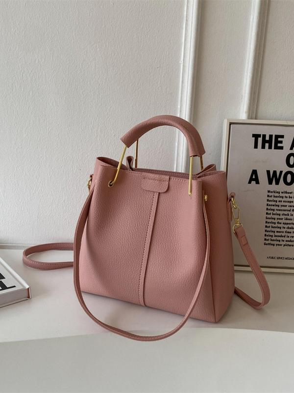 Women's Fashionable Solid Color Shoulder Bag, Casual Versatile Commuter Shoulder Bag, Trendy All-match Crossbody Bag for Daily Use