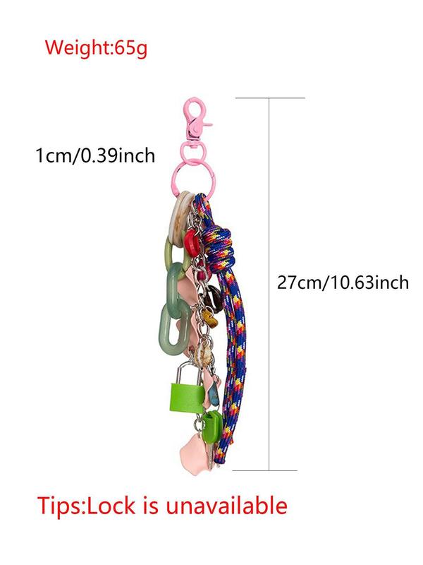 Creative Lock & Key Design Bag Charm, Fashionable Bag Decoration for Women & Girls, Trendy All-match & Exquisite Bag Charm for Birthday Gift